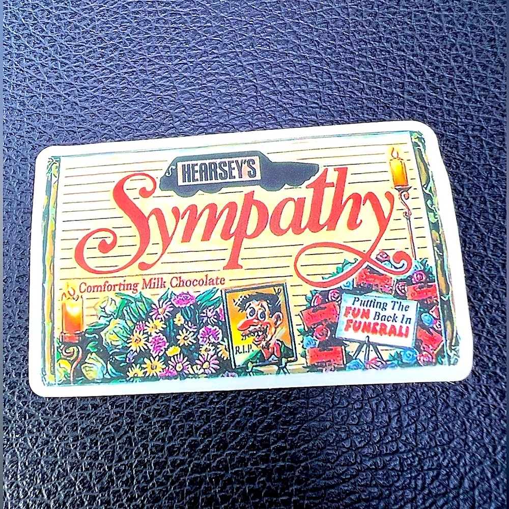 Sympathy Gross Crude Rude Blunt Brand Parody 80s 90s Blunt Funny Sticker